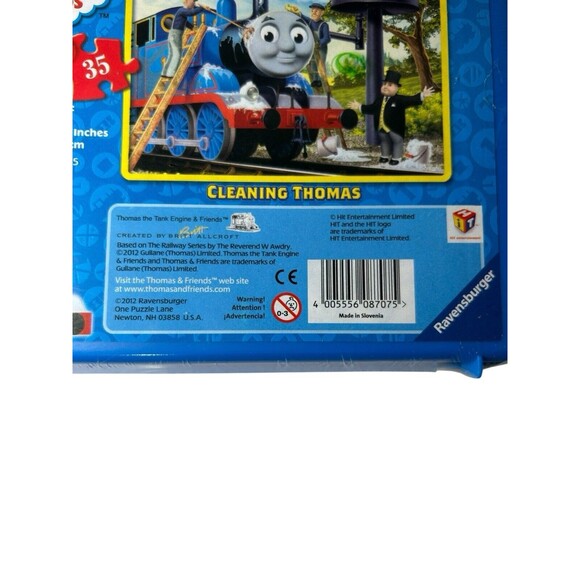 2012 Ravensburger Thomas & Friends Cleaning Thomas Puzzle With Travel Case 35pcs - Picture 8 of 9